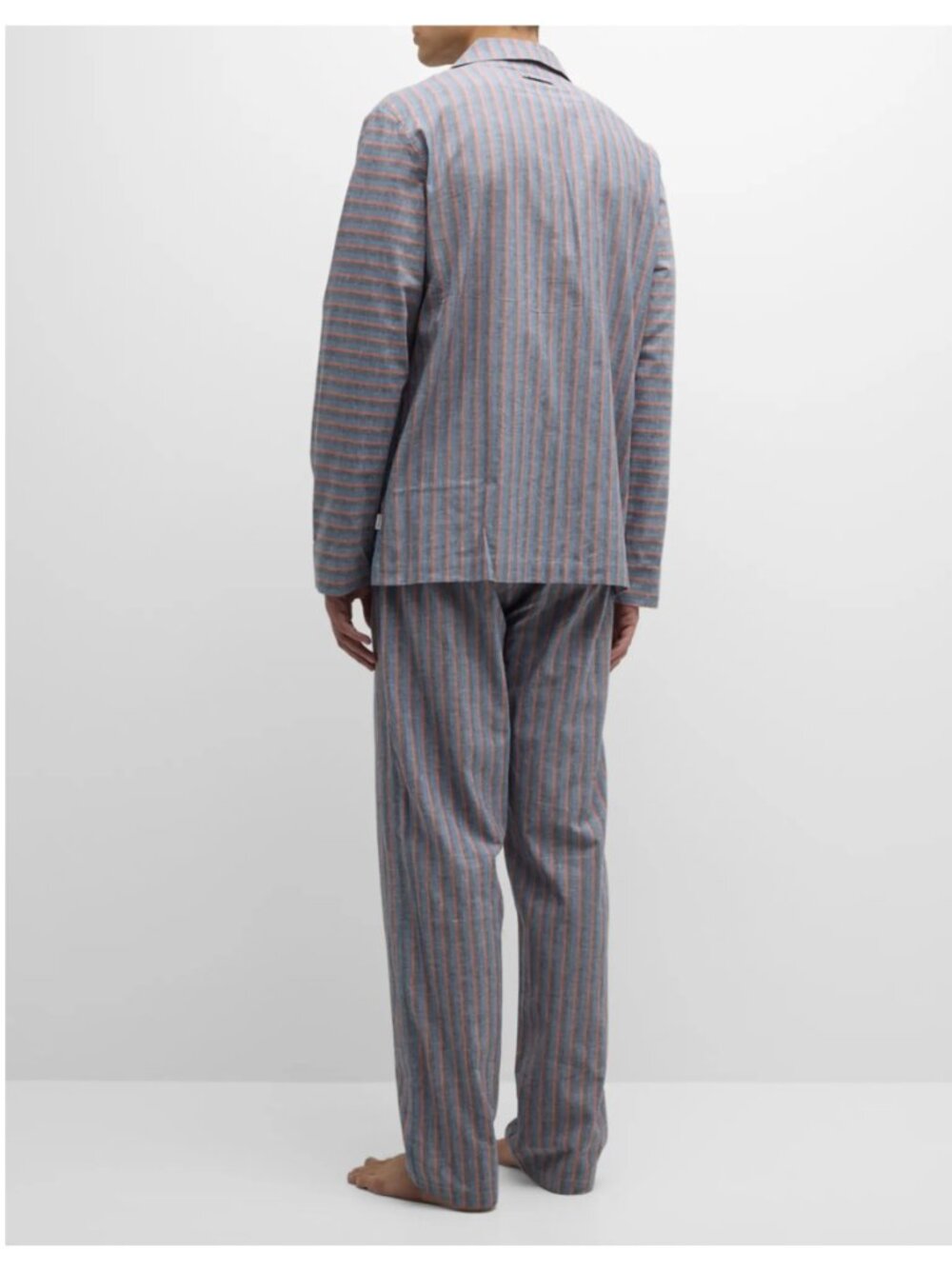 Paul Smith Men's Cotton-Linen Long Pajama Set - Picture 2 of 14